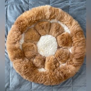 Alpaca Artisanal Throw Pillow Case (Round - Small)